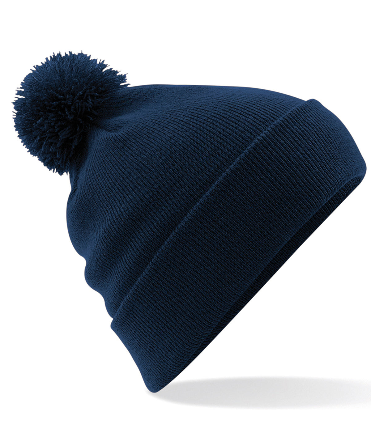 Original Pom Pom Beanie - One Size Classic Knit Hat with Soft Pom Pom Detail White