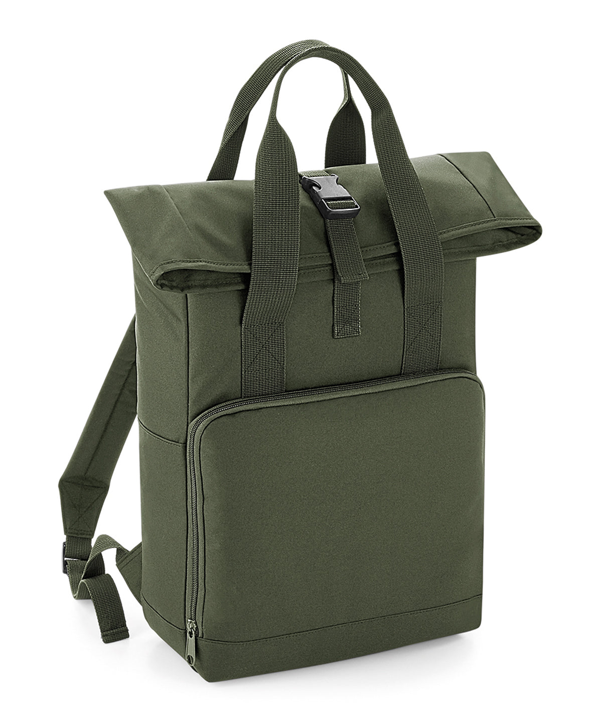 Twin handle roll-top backpack - One size - Classic and versatile design Sage Green