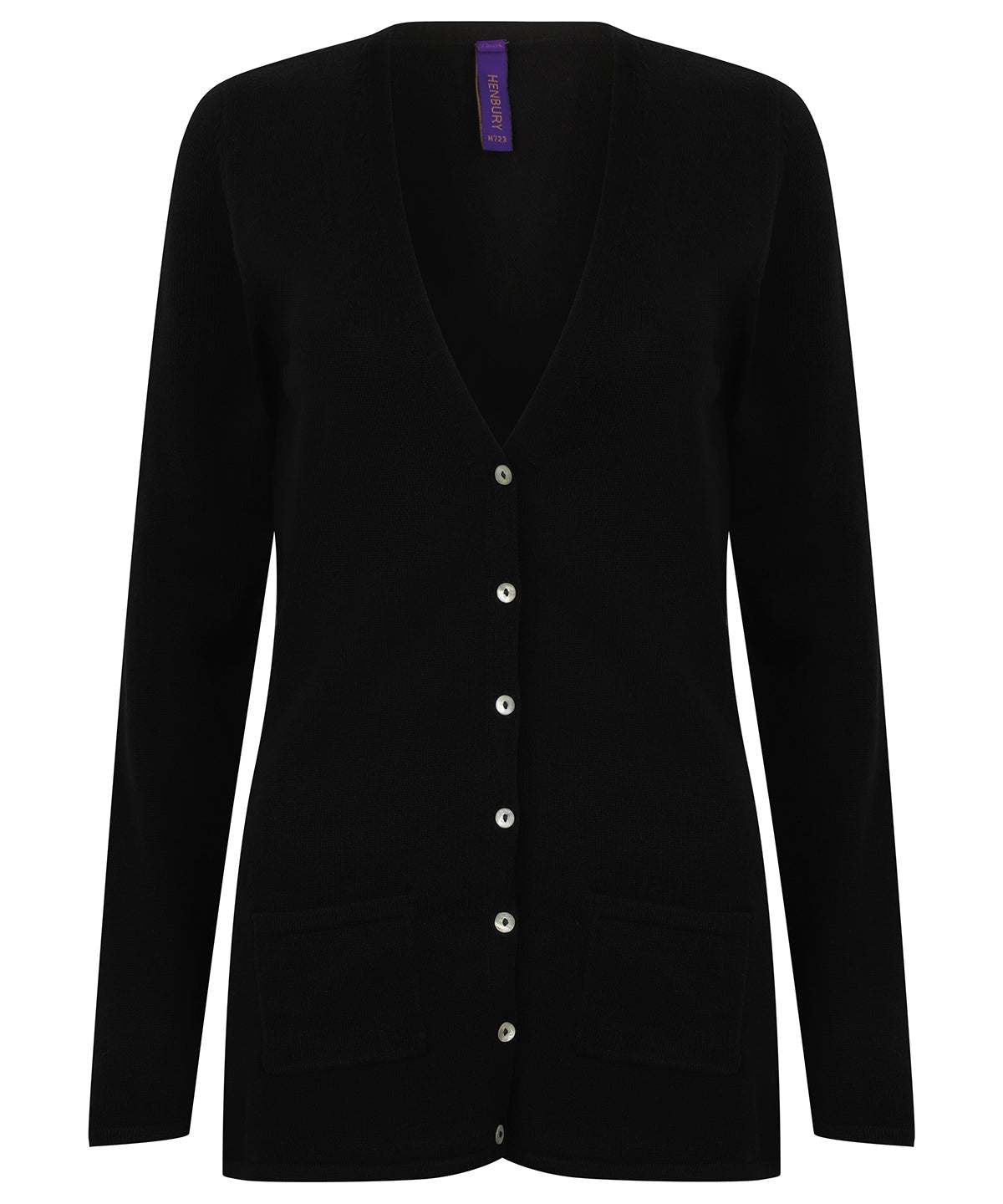 Women's v-button cardigan available in multiple sizes and colors