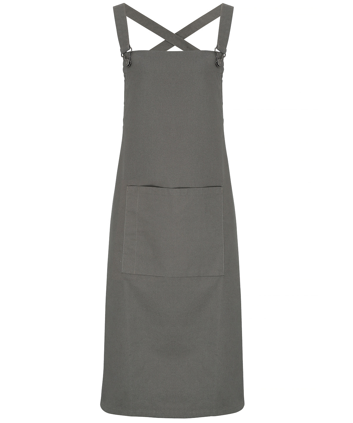 Cross back 'barista' bib apron - One size - Heavy-duty cafe workwear with pockets