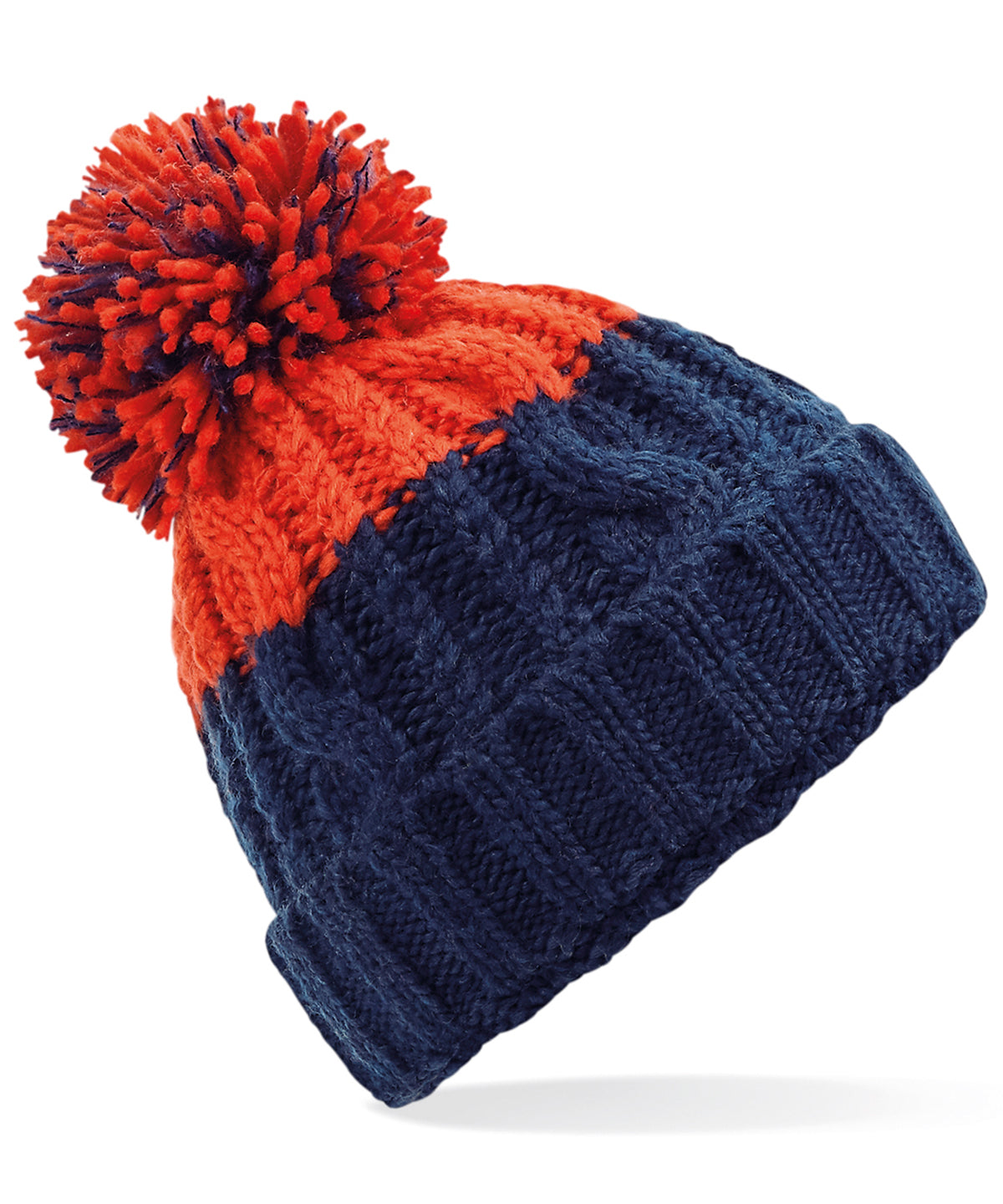 Apres Beanie - One Size Stylish Knit Hat for All Seasons Orange/Graphite Grey