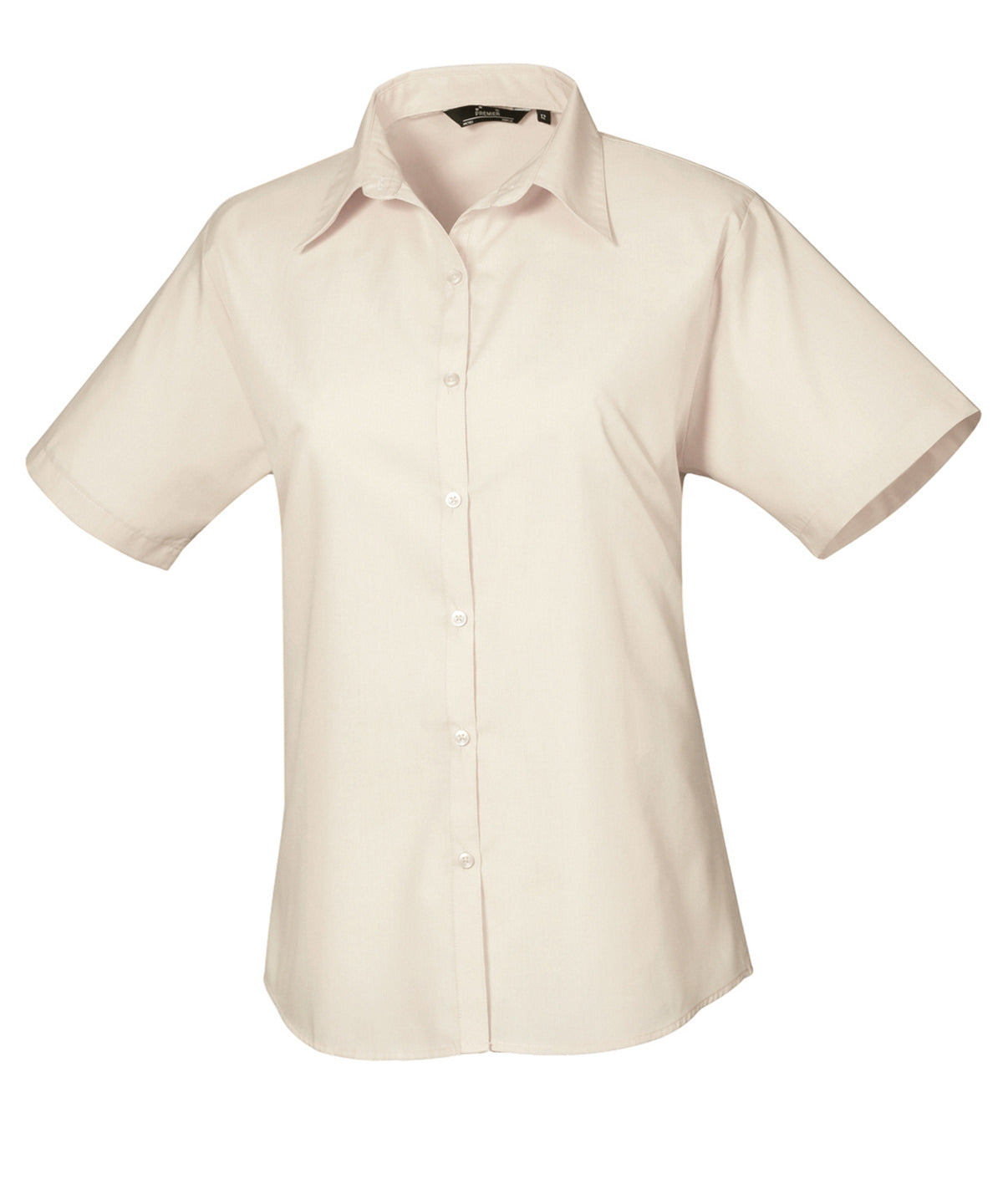 Women's short sleeve poplin blouse - Wom 14 - Natural