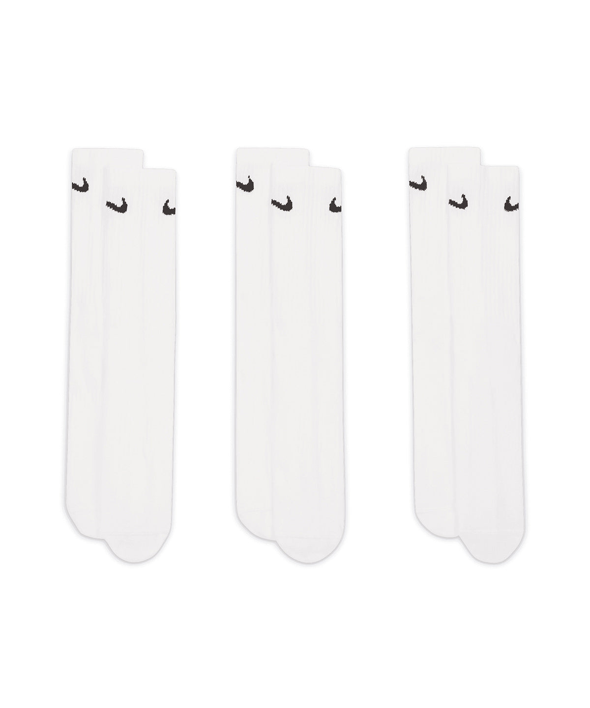 Nike everyday crew socks (3 pairs) - comfortable athletic crew socks for everyday wear Black/White / M