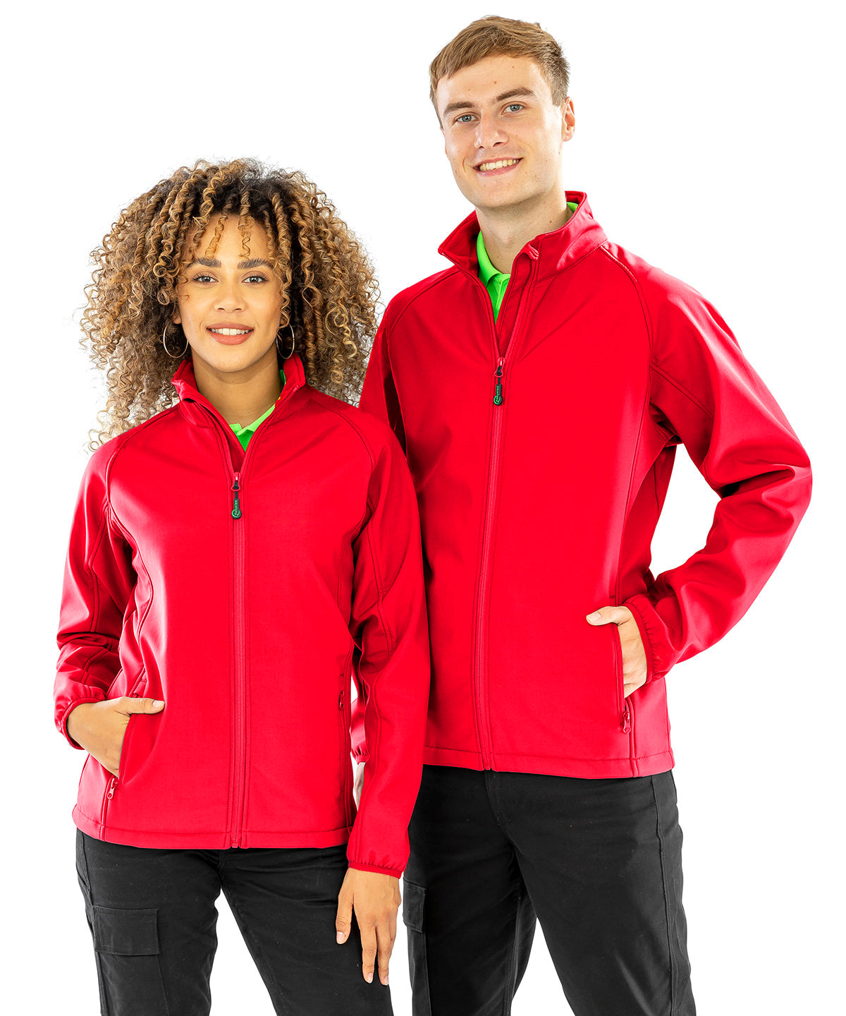 Men's recycled 2-layer printable softshell jacket with durable workguard finish