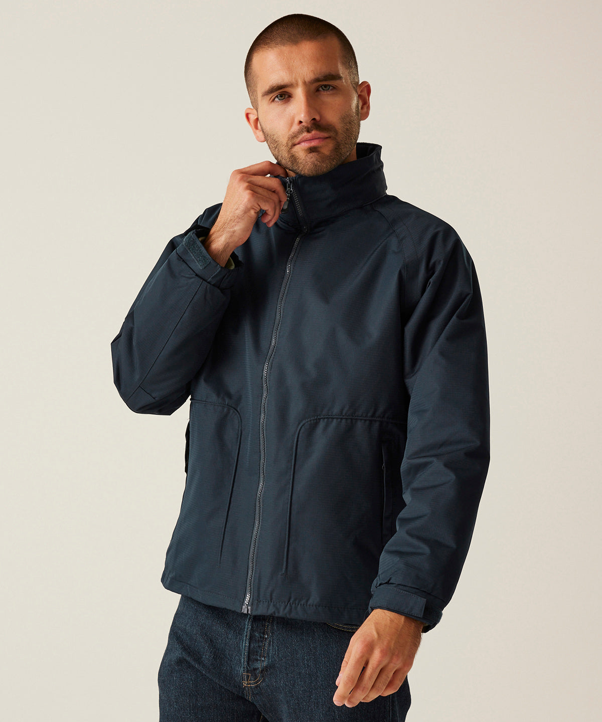 Hudson Jacket in Classic Navy and Black Colors, Available in Multiple Sizes Black / M