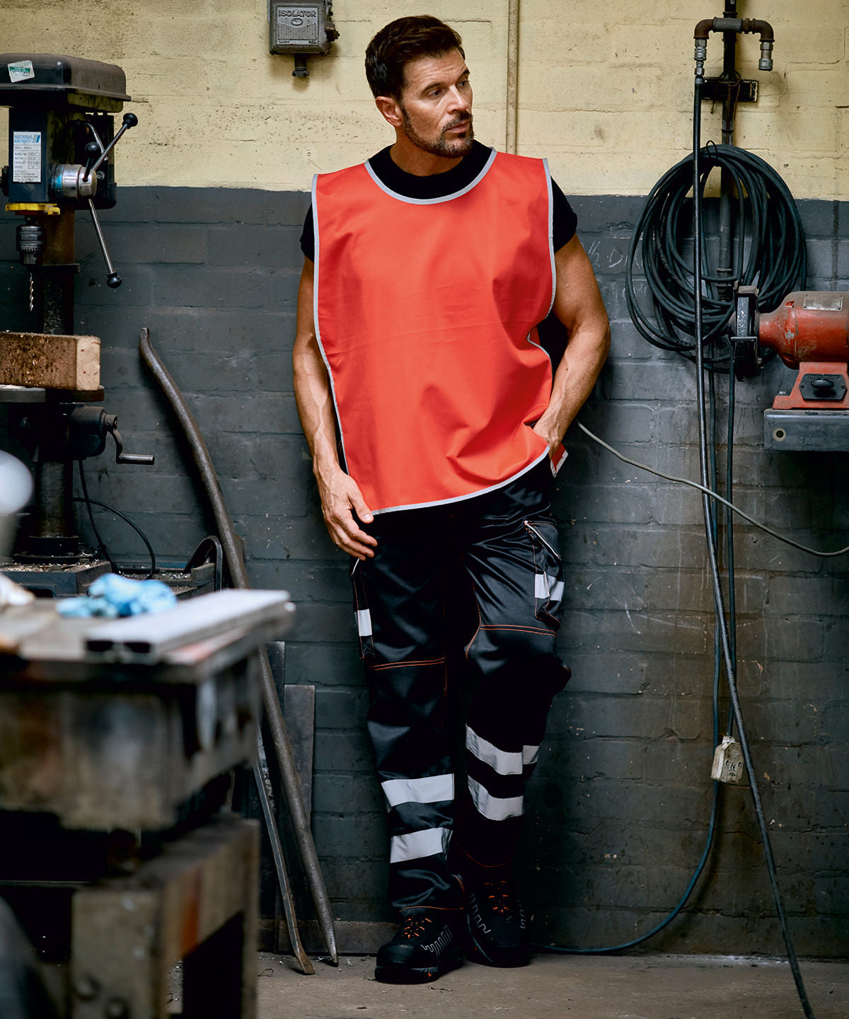 Hi-vis reflective border tabard (HVJ259) - High visibility reflective safety tabard