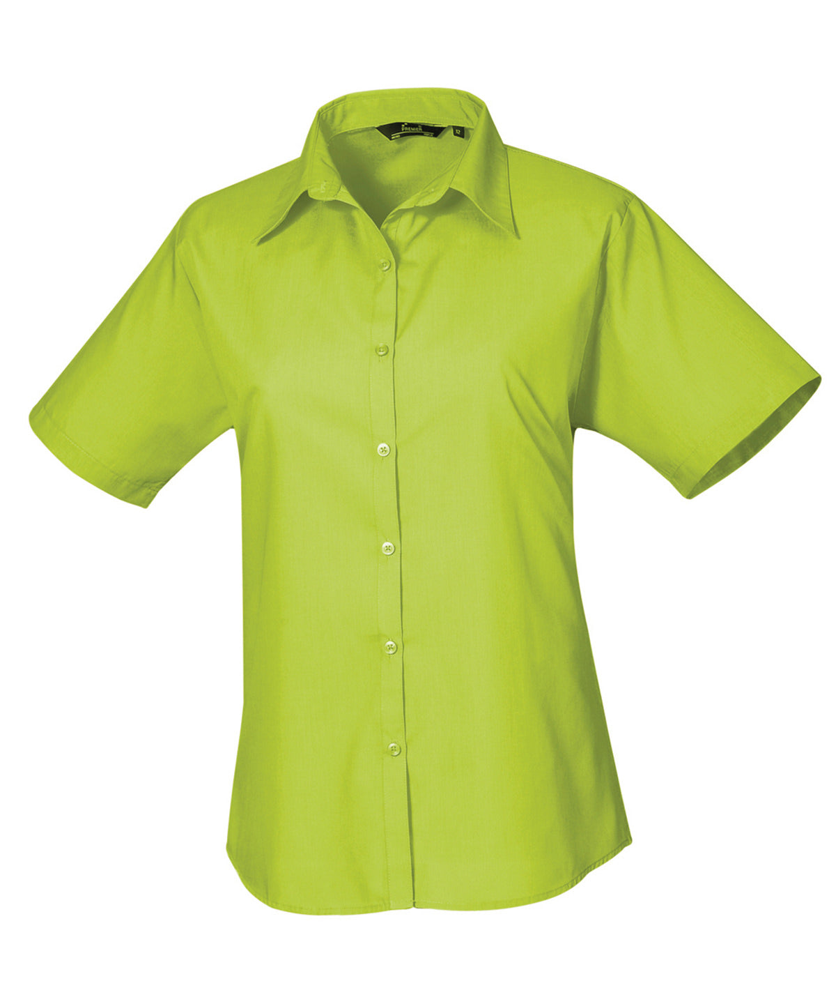 Women's short sleeve poplin blouse - Wom 10 - Lime