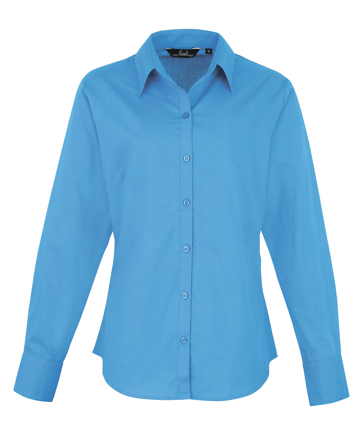 Women's poplin long sleeve blouse - Wom 24 - Sapphire