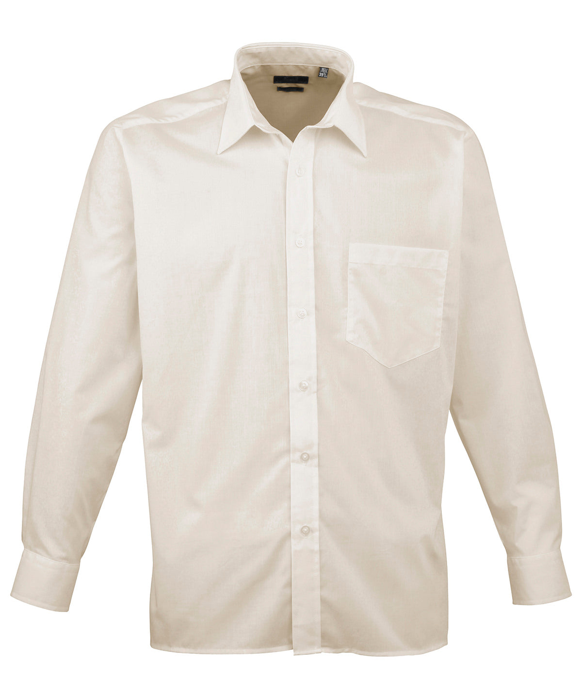 Long sleeve poplin shirt - 17 - Natural