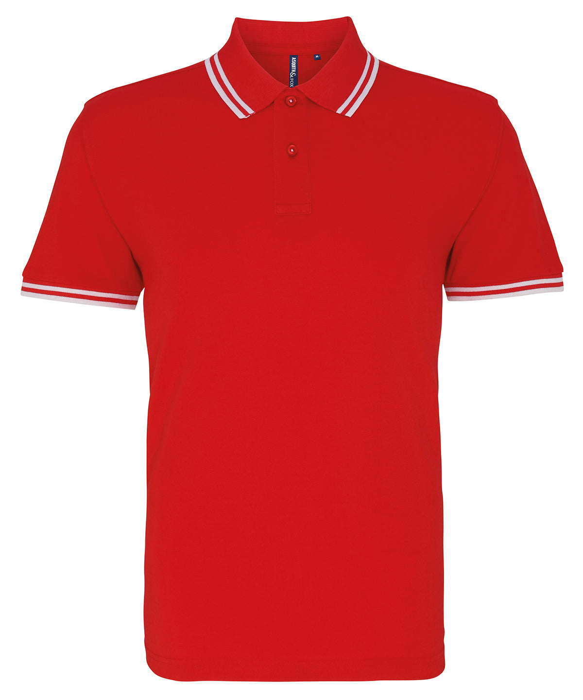 Men's classic fit tipped polo - 3XL - Red/White