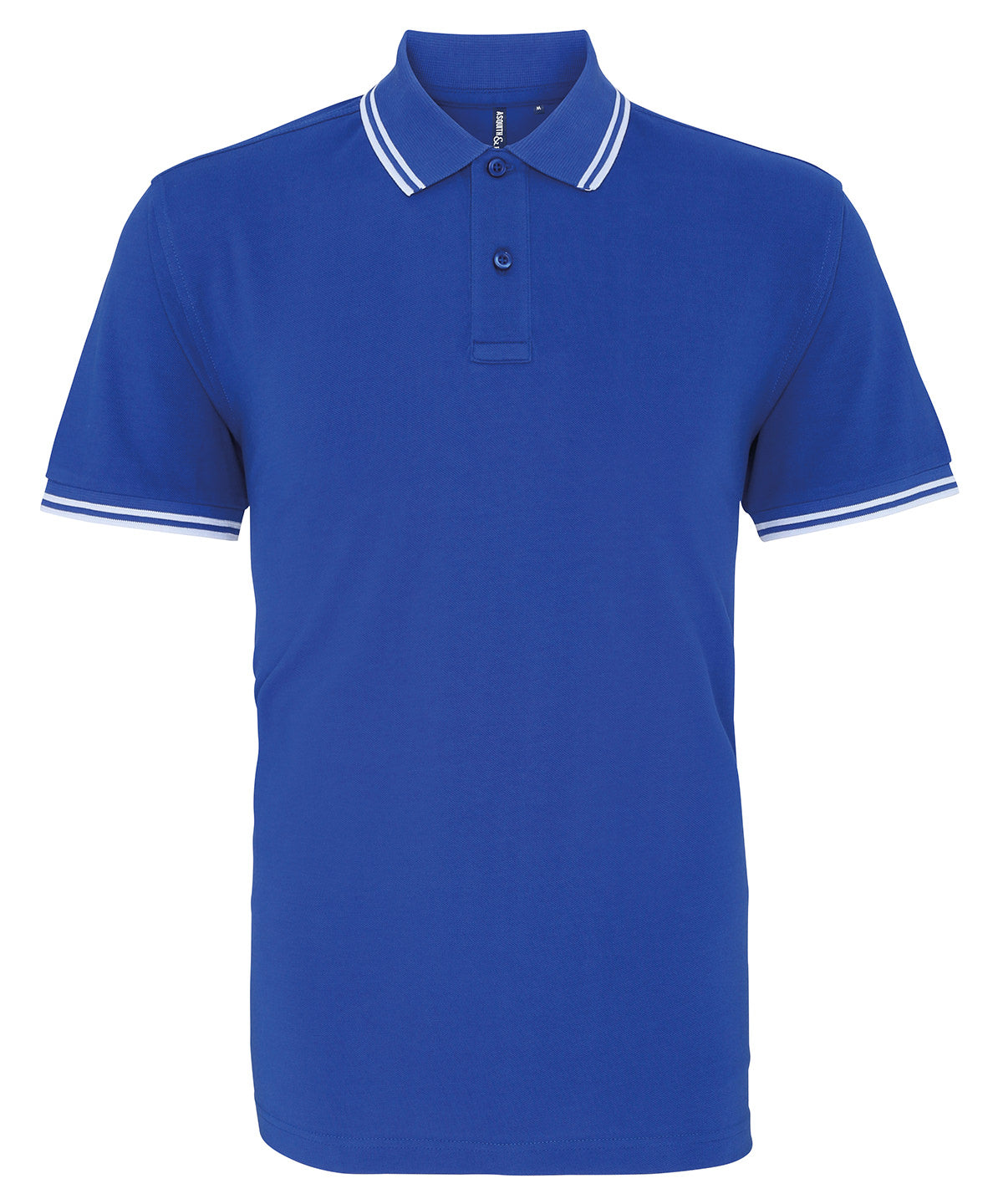 Men's classic fit tipped polo - XL - Royal/White