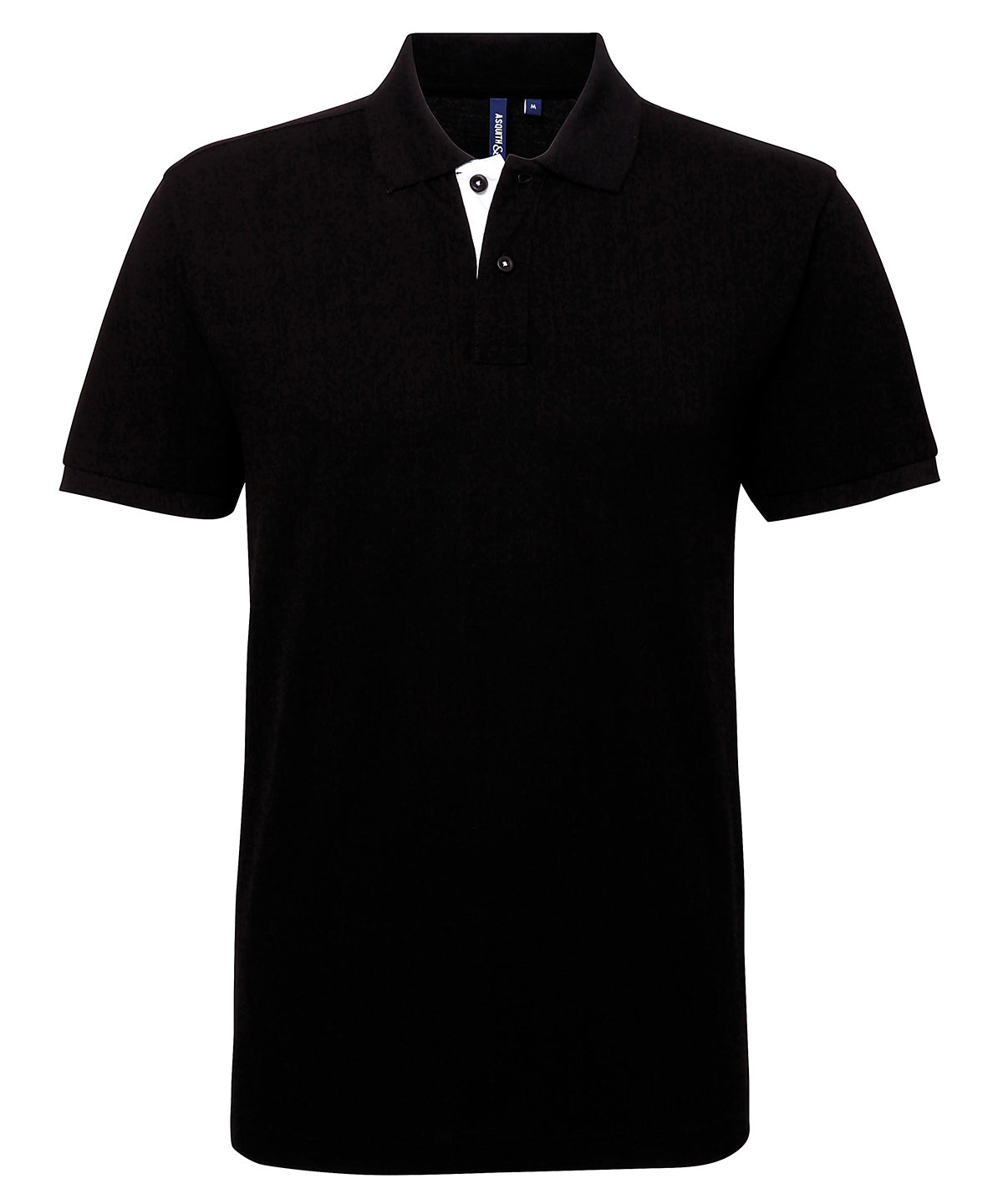 Men's classic fit contrast polo - XL - Black/White