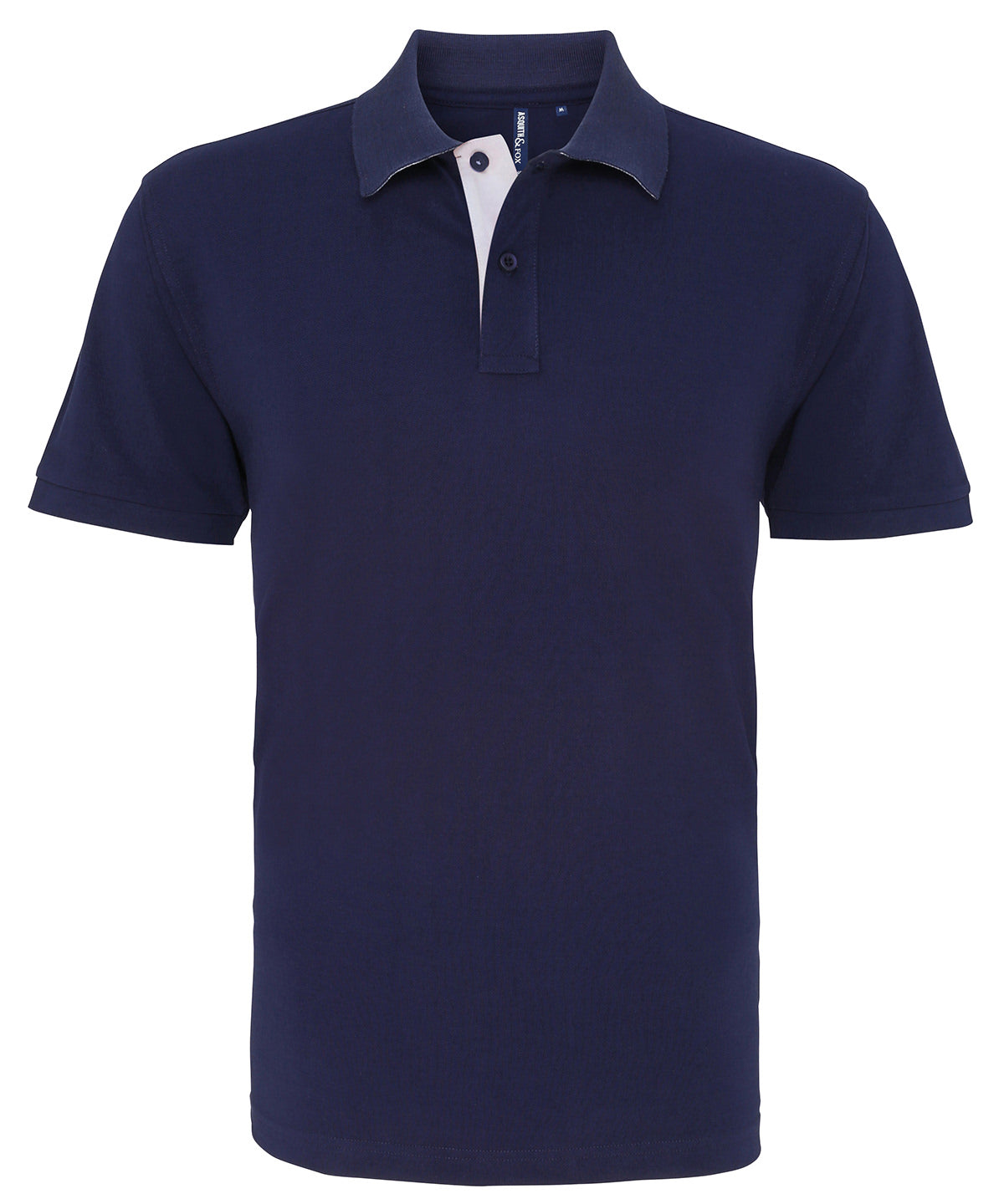 Men's classic fit contrast polo - XL - Navy/White