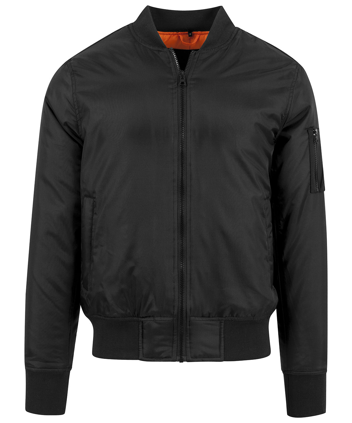 Bomber jacket available in multiple sizes and colors with classic design and durable fabric