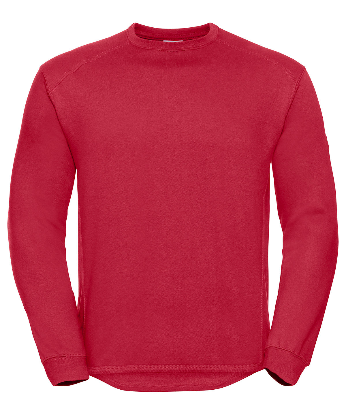 Heavy-duty crew neck sweatshirt available in multiple sizes and colors