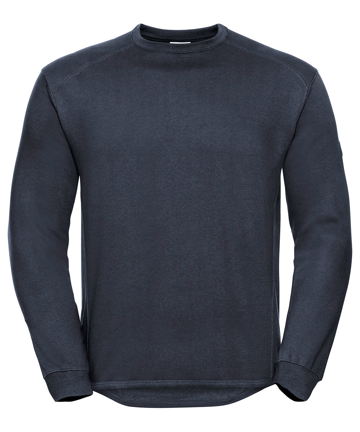 Heavy-duty crew neck sweatshirt available in multiple sizes and colors