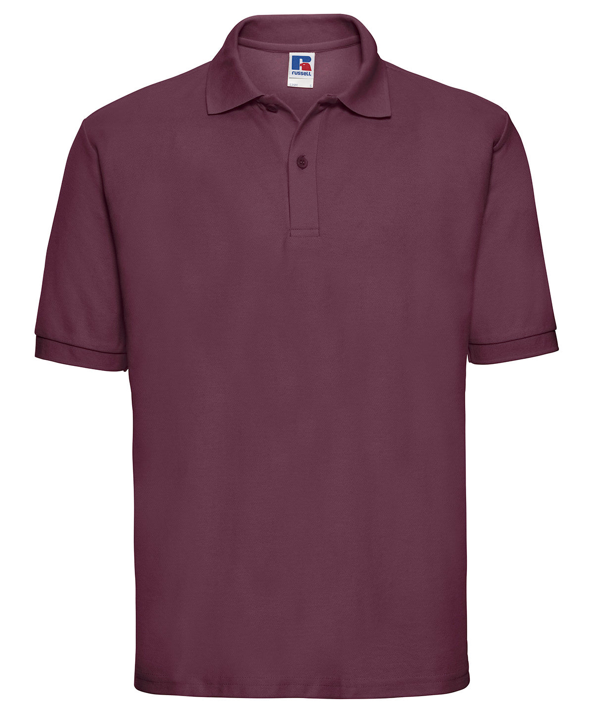 Classic polycotton polo - M - Burgundy