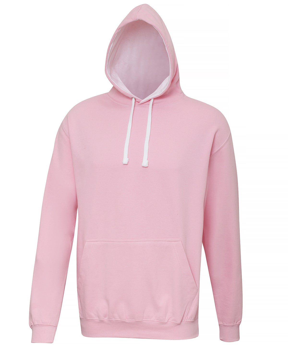 Varsity hoodie - M - Baby Pink/Arctic White