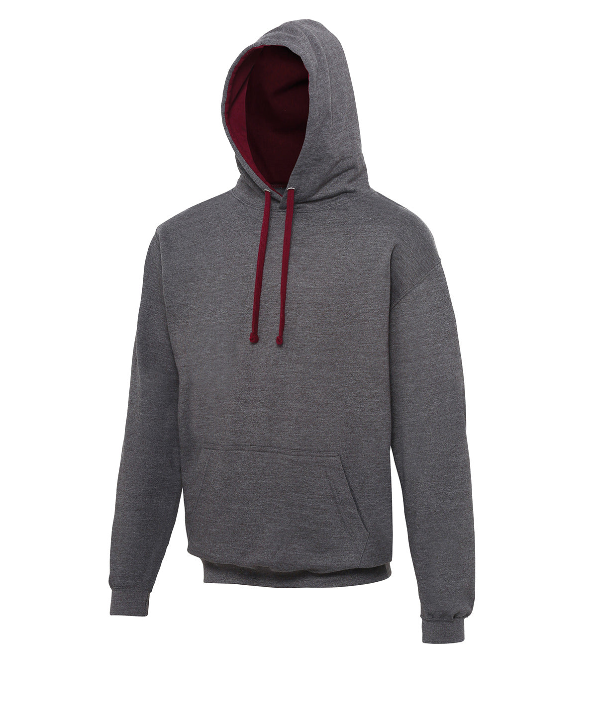 Varsity hoodie - L - Charcoal/Burgundy