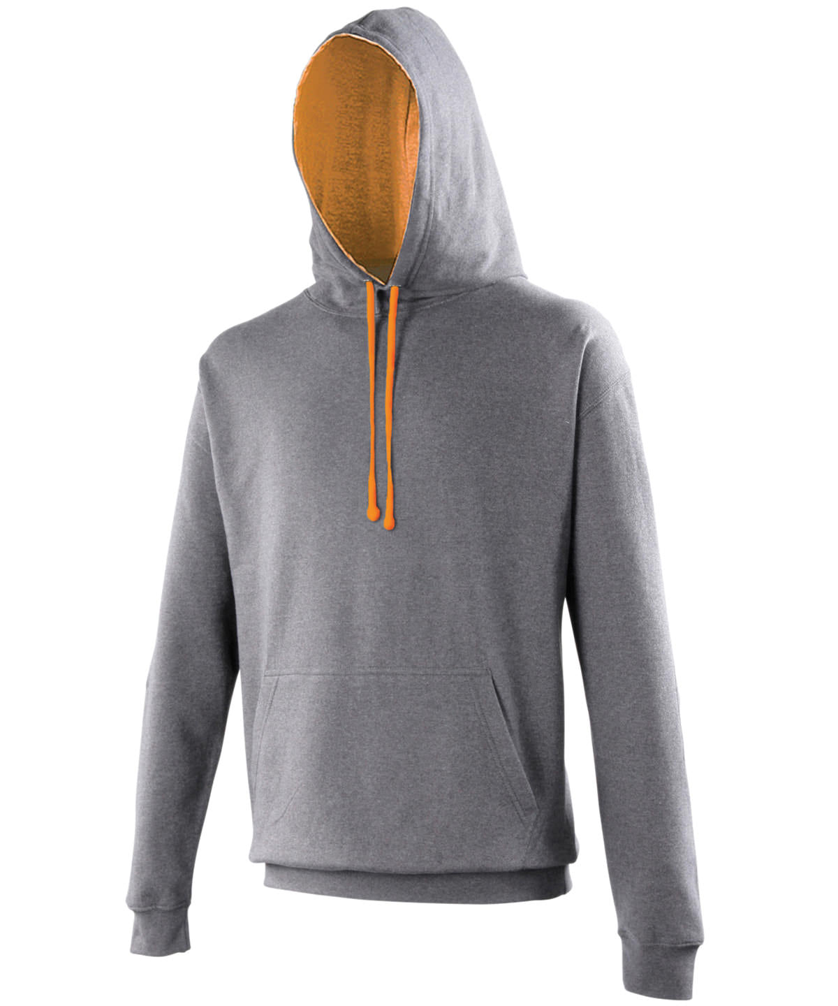 Varsity hoodie - M - Charcoal/Orange Crush