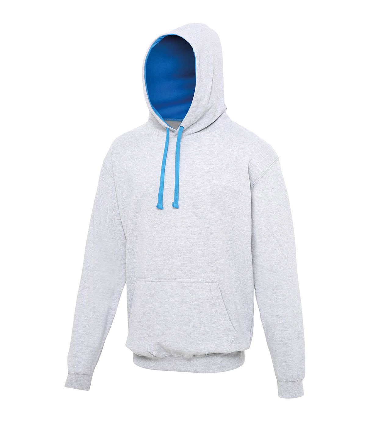 Varsity hoodie - XL - Heather Grey/Sapphire Blue