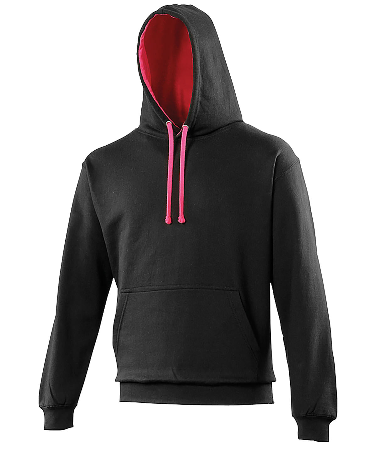 Varsity hoodie - XS - Jet Black/Hot Pink*