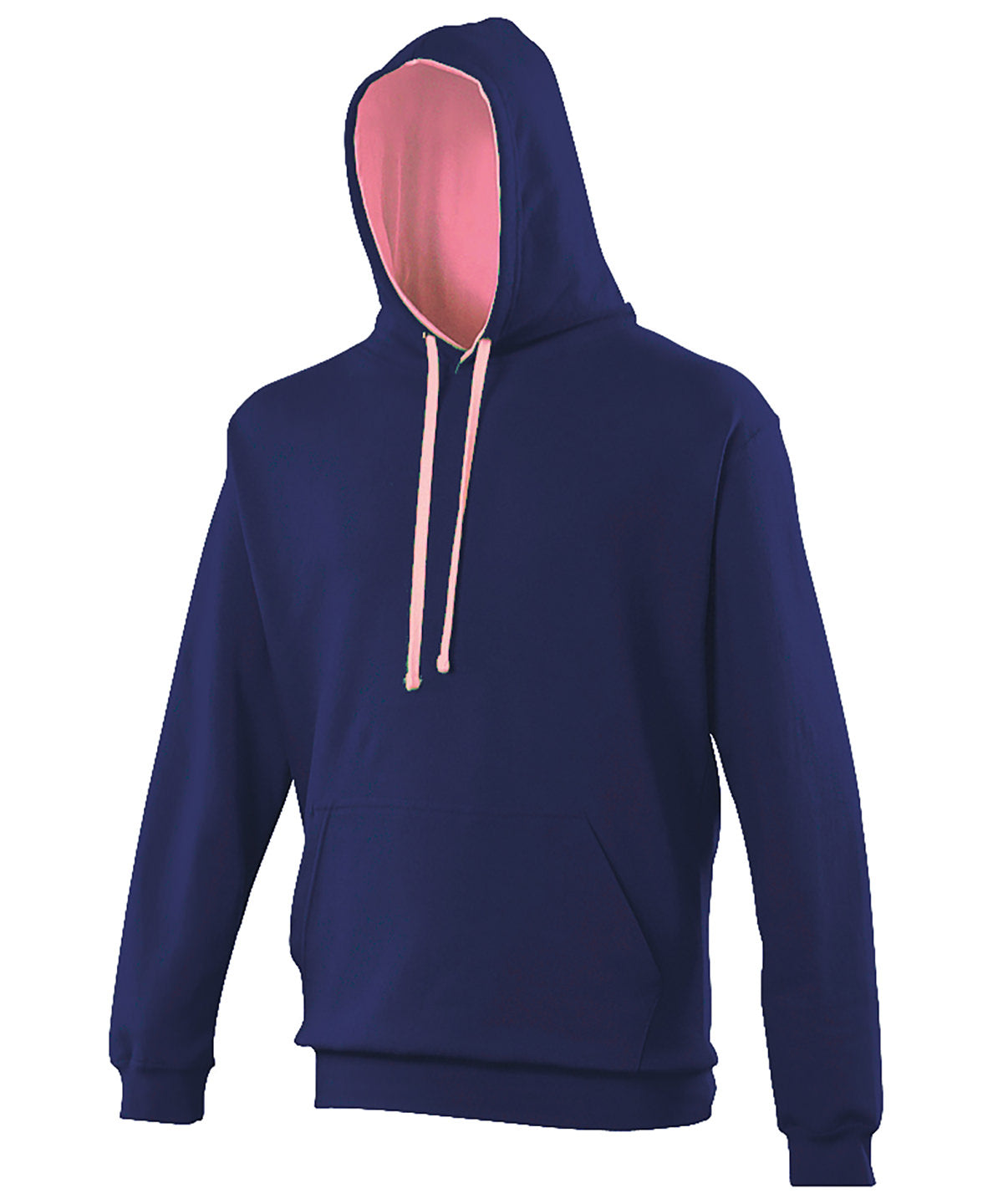 Varsity hoodie - M - Oxford Navy/Candyfloss Pink