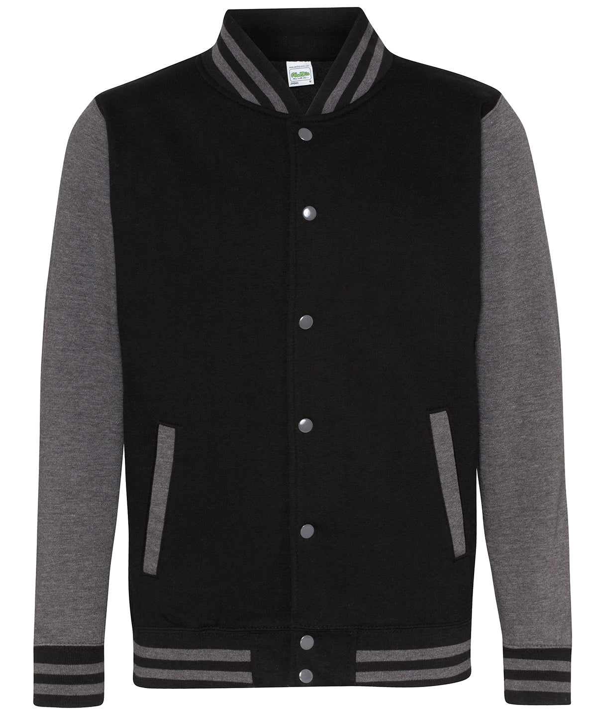 Varsity jacket - M - Jet Black/Charcoal