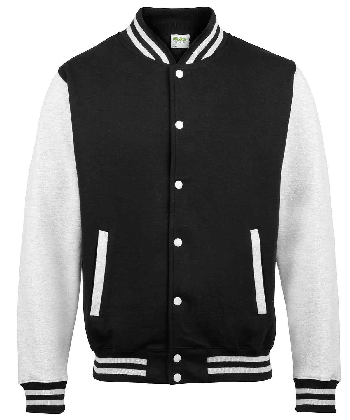 Varsity jacket - M - Jet Black/Heather Grey