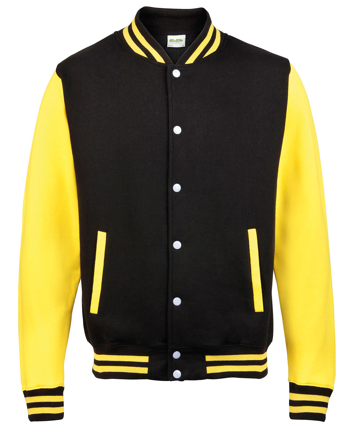 Varsity jacket - 2XL - Jet Black/Sun Yellow*