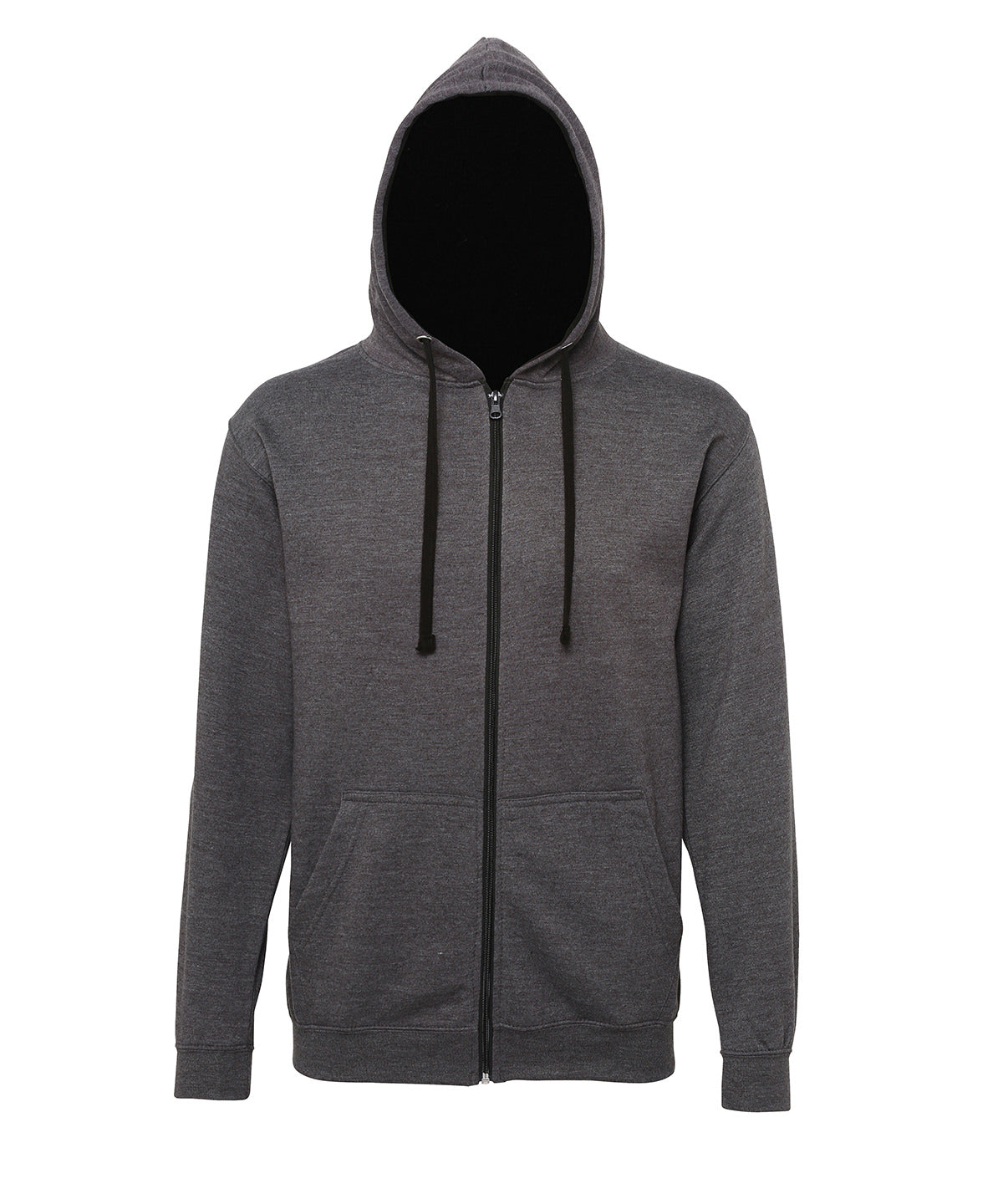 Varsity zoodie - L - Charcoal/Jet Black