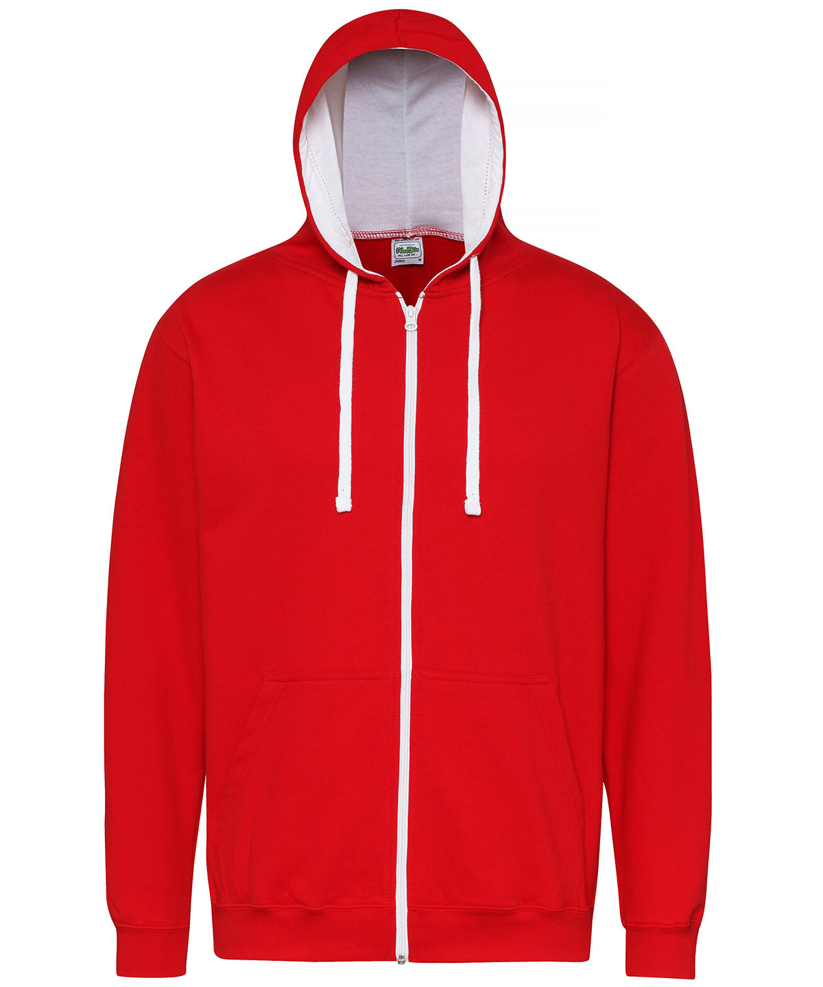 Varsity zoodie - M - Fire Red/Arctic White