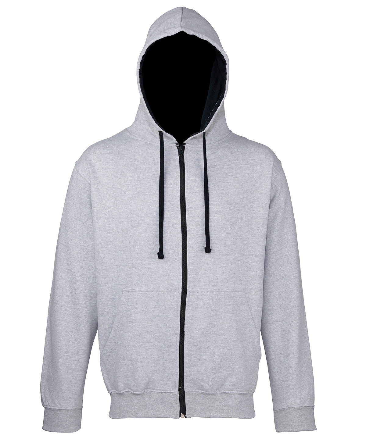 Varsity zoodie - S - Heather Grey/French Navy