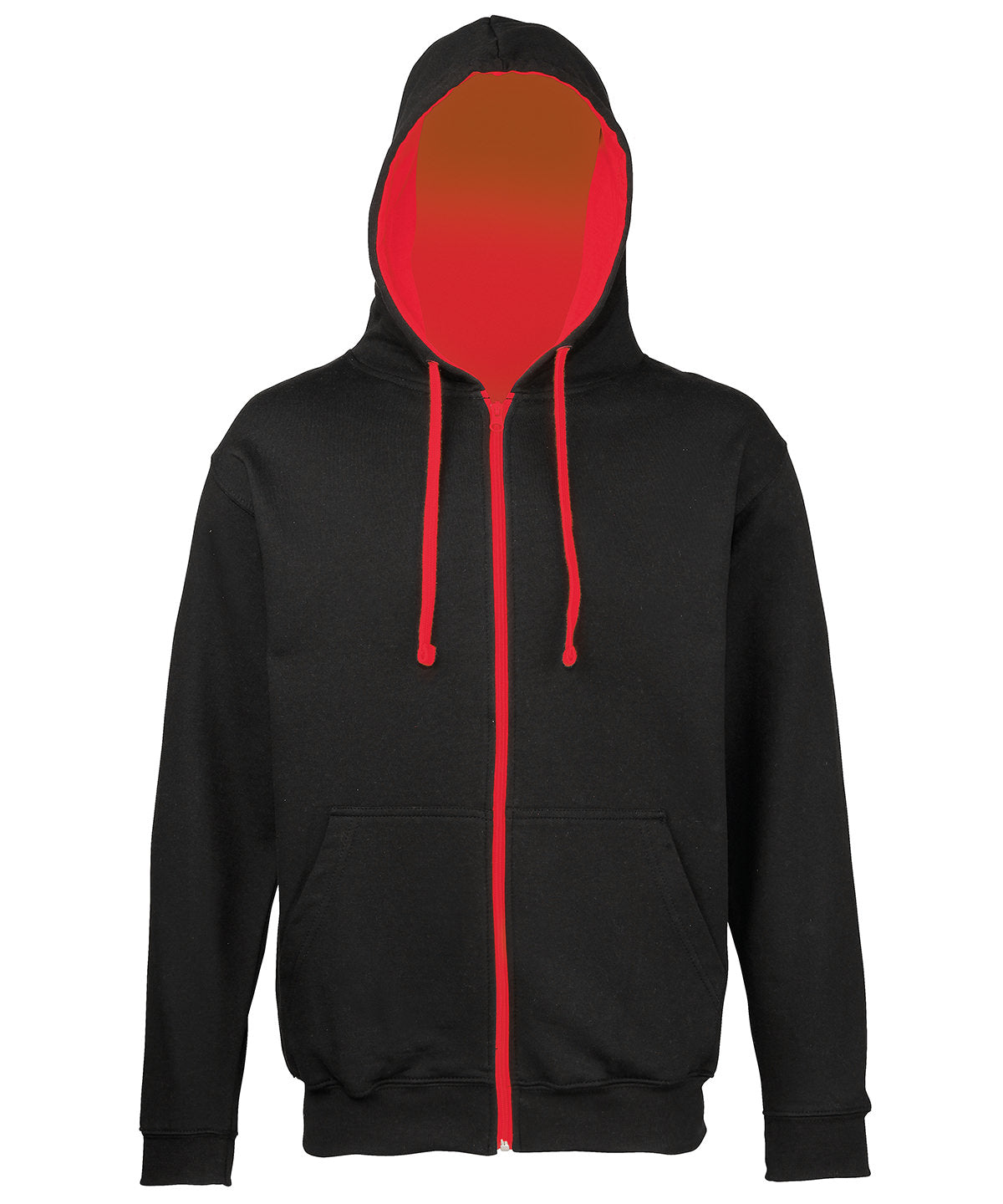 Varsity zoodie - M - Jet Black/Fire Red