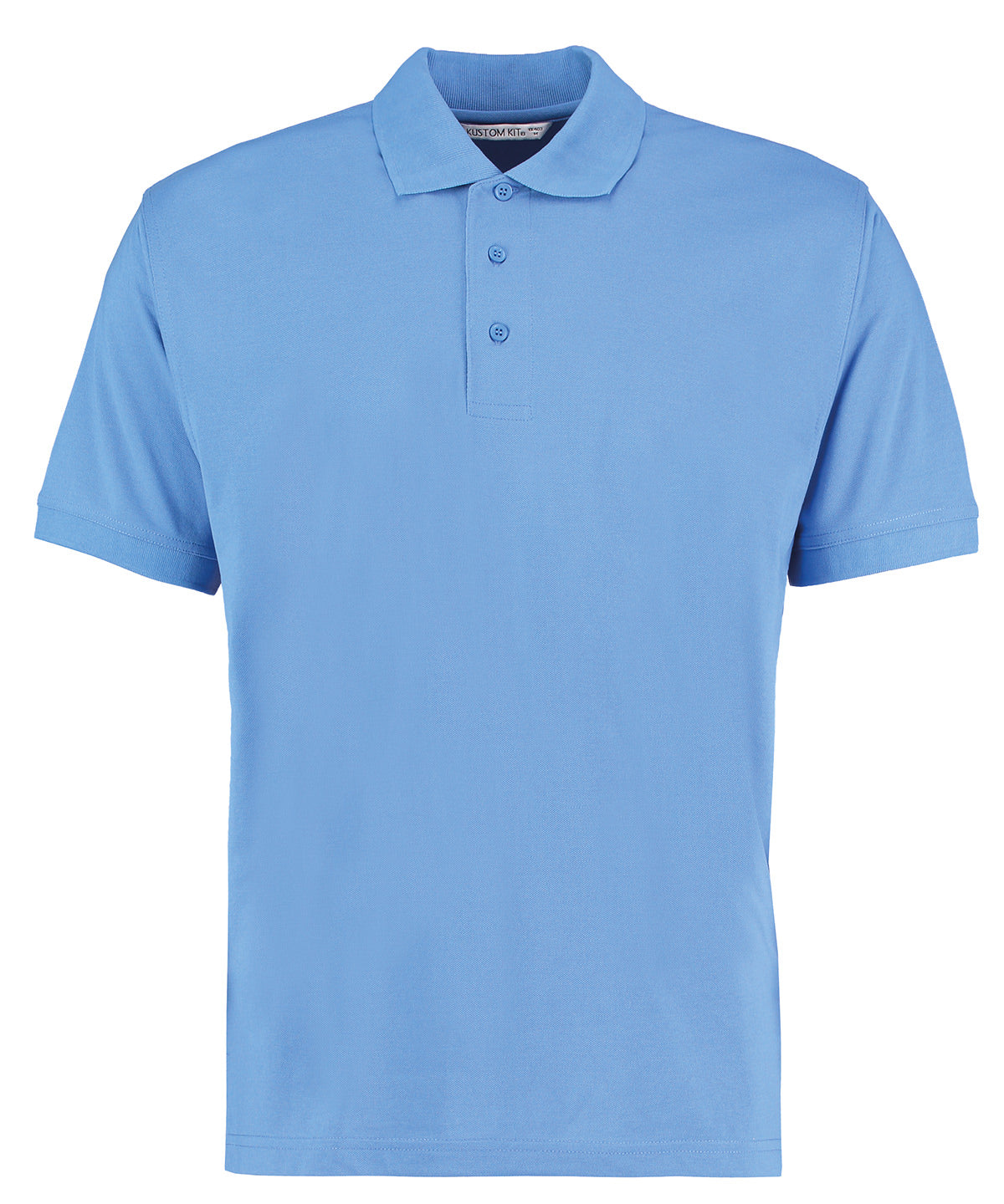Klassic polo with Superwash® 60°C (classic fit) - M - Mid Blue