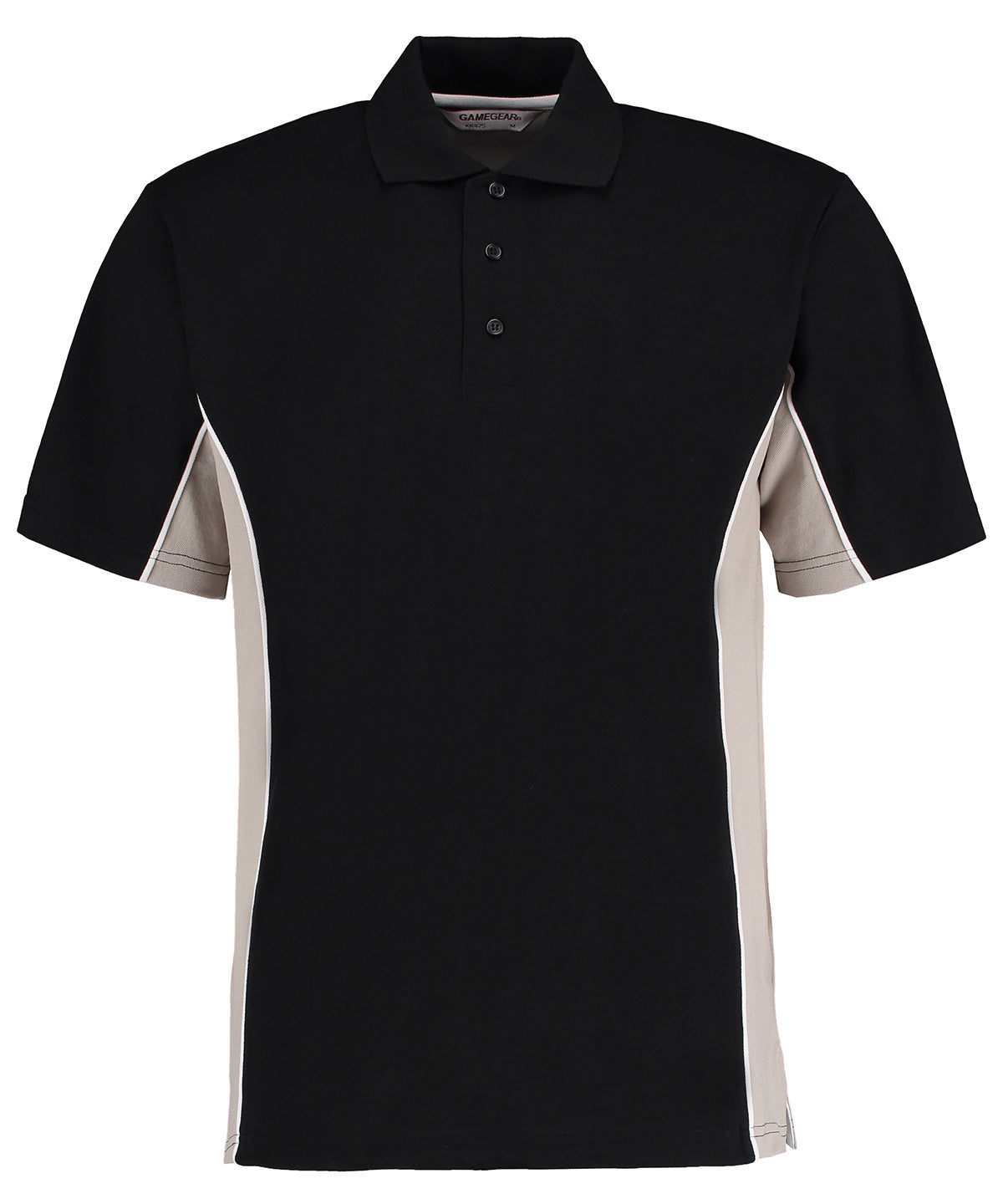 Track polo (classic fit) - M - Black/Grey/White