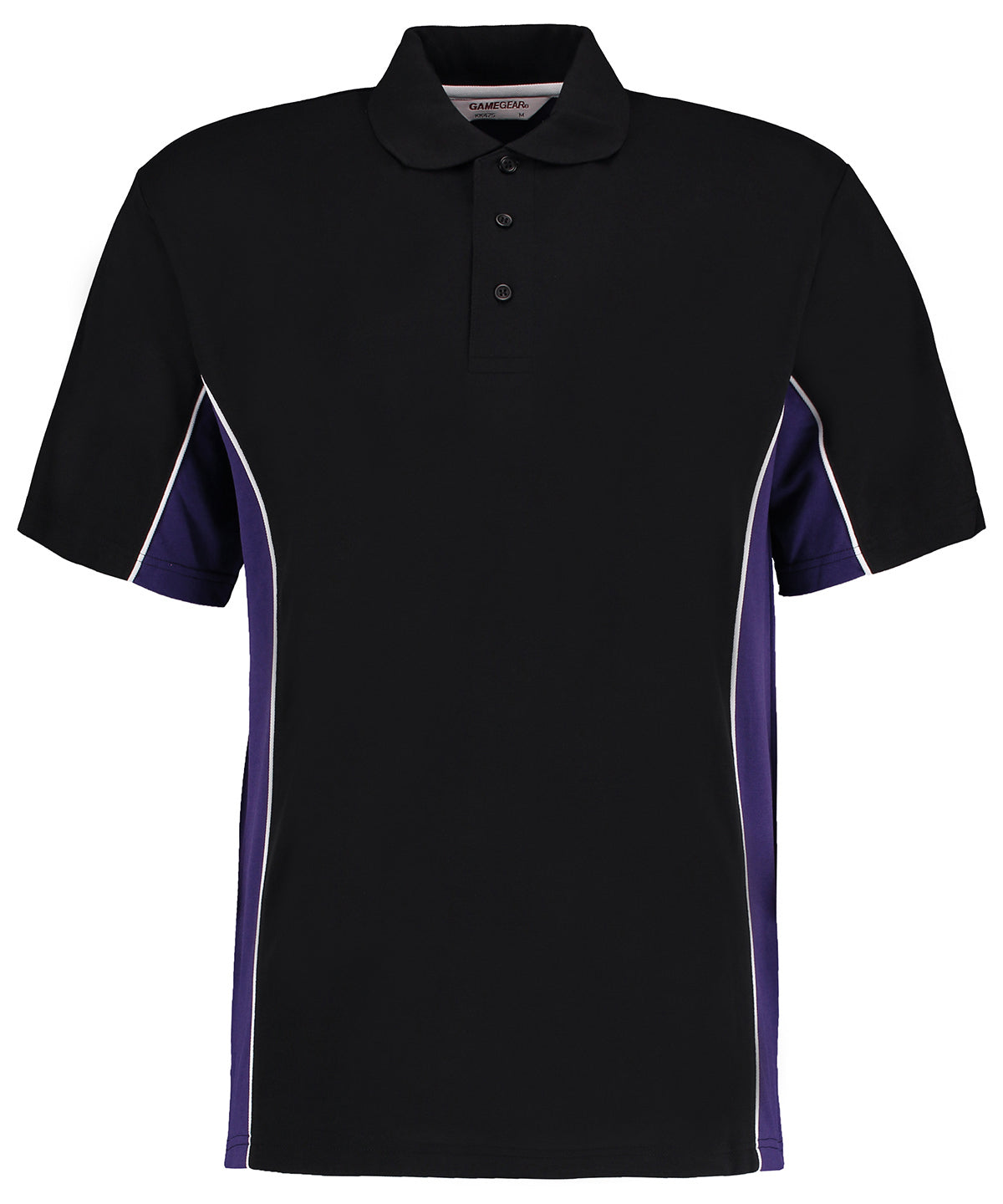 Track polo (classic fit) - M - Black/Purple/White