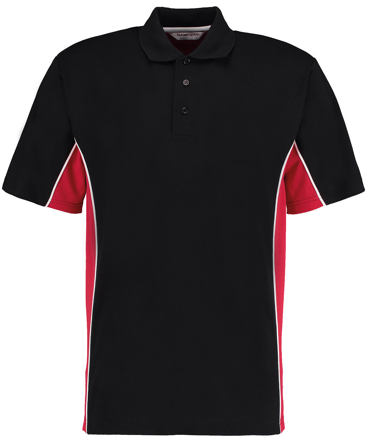 Track polo (classic fit) - XL - Black/Red/White*