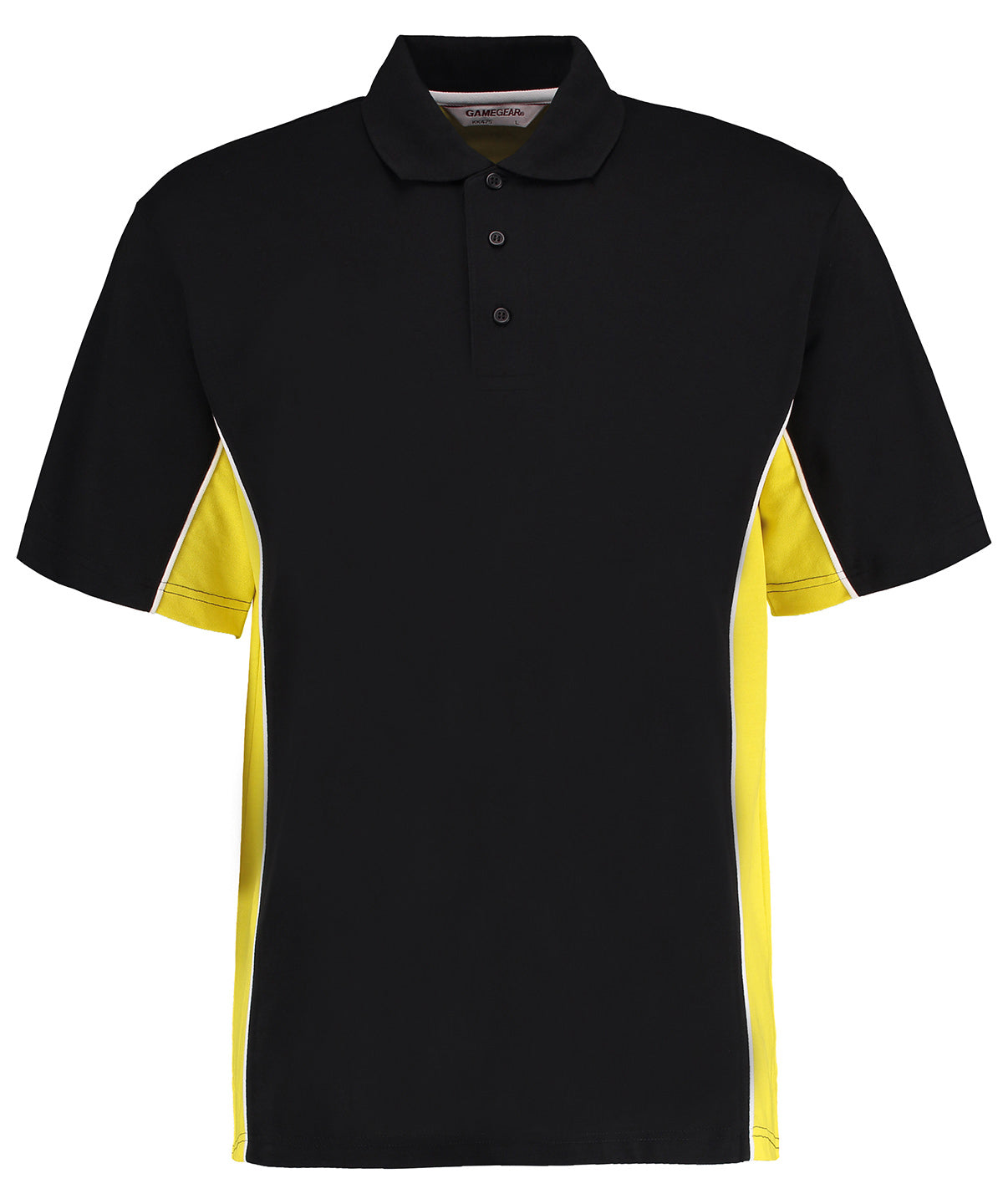 Track polo (classic fit) - 2XL - Black/Yellow/White