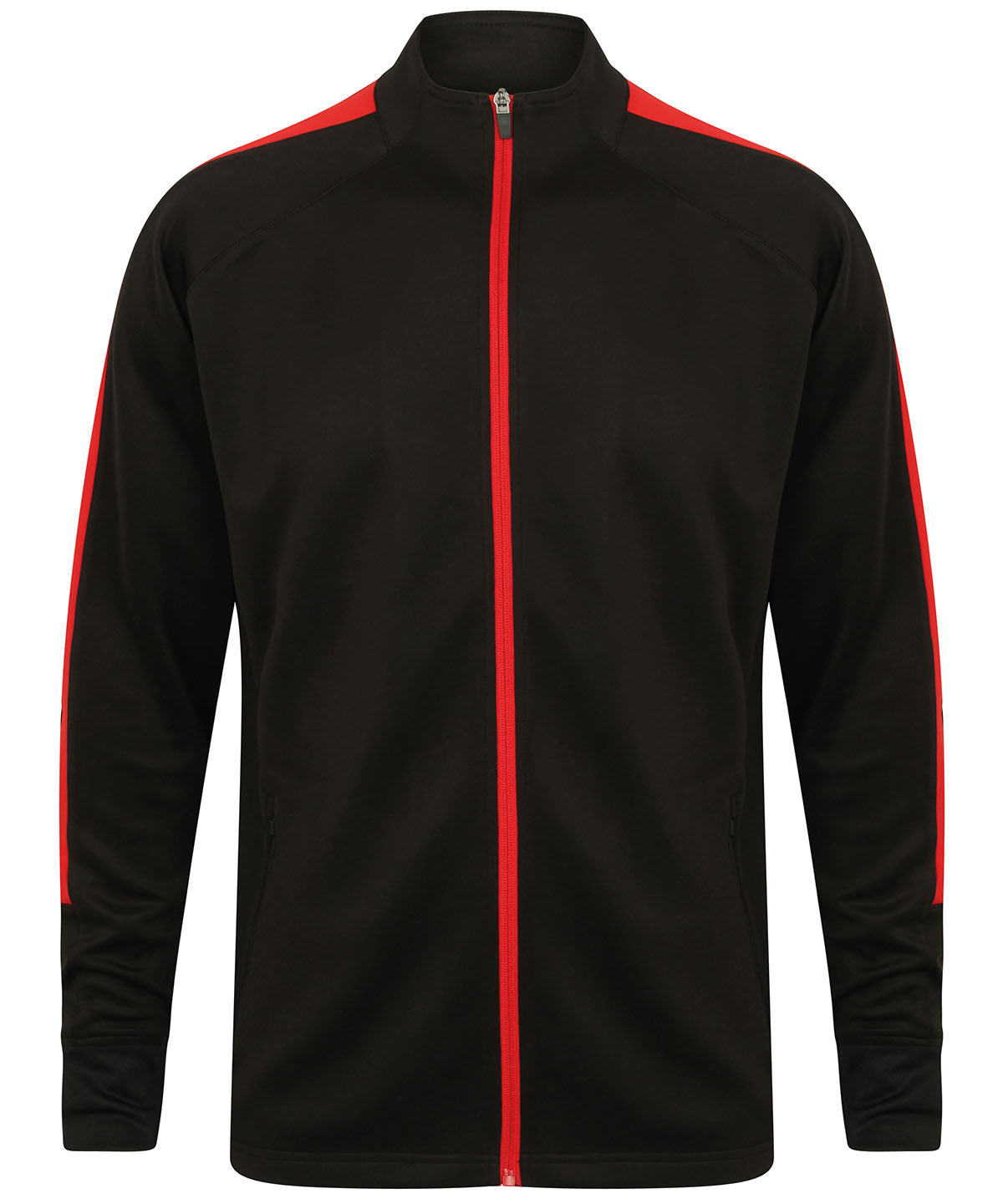 Knitted tracksuit top - M - Black/Red*