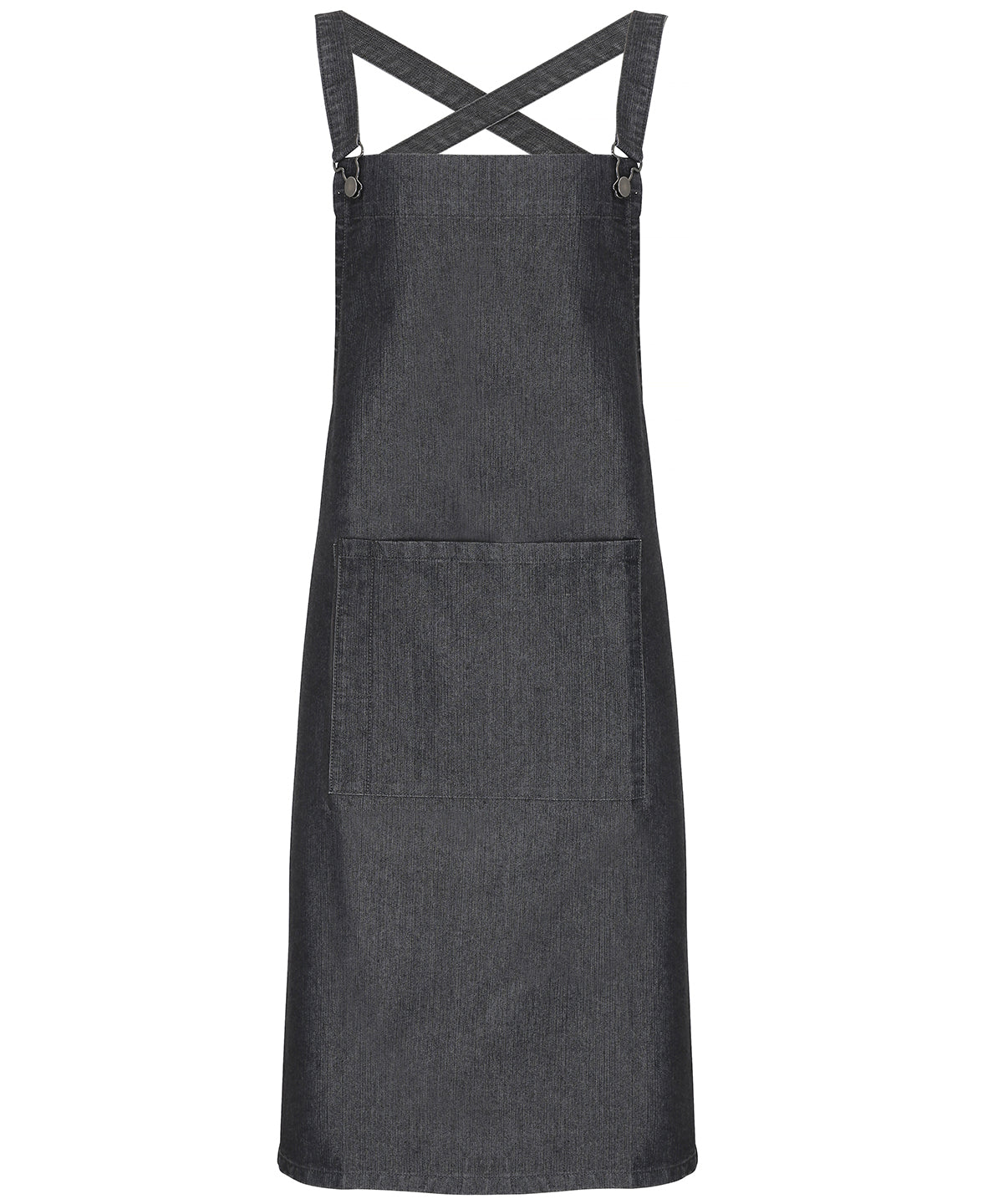 Cross back 'barista' bib apron - One size - Heavy-duty cafe workwear with pockets
