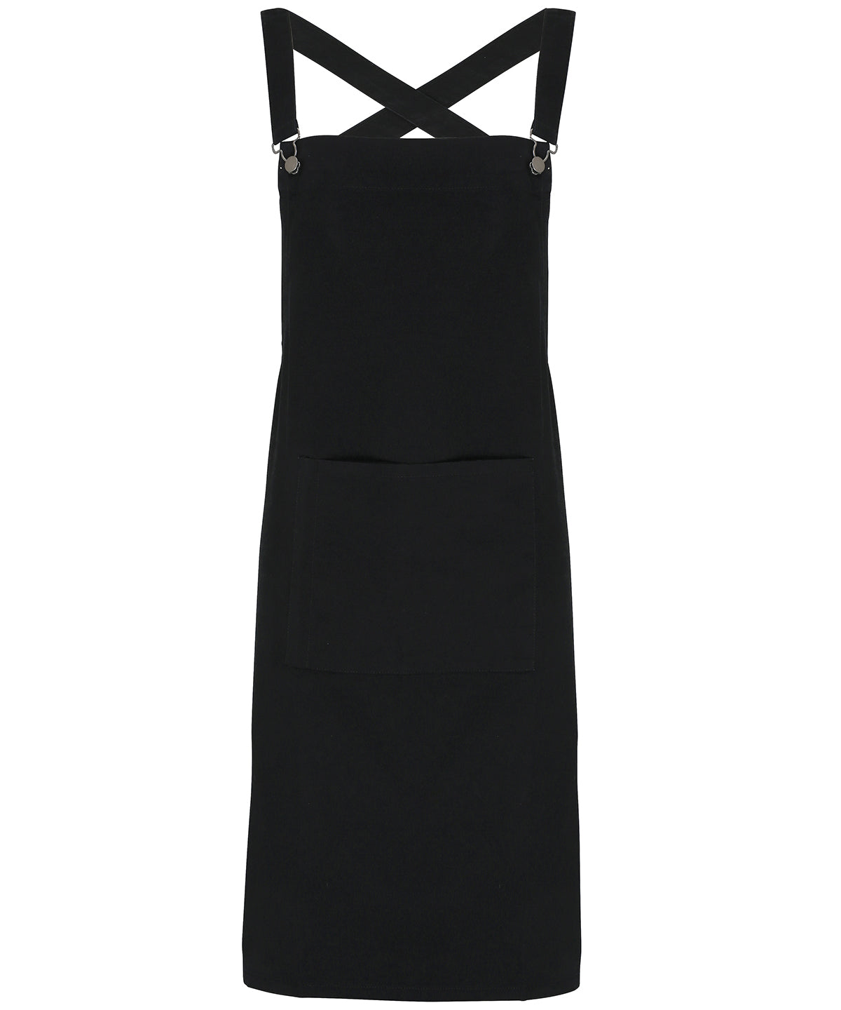 Cross back 'barista' bib apron - One size - Heavy-duty cafe workwear with pockets