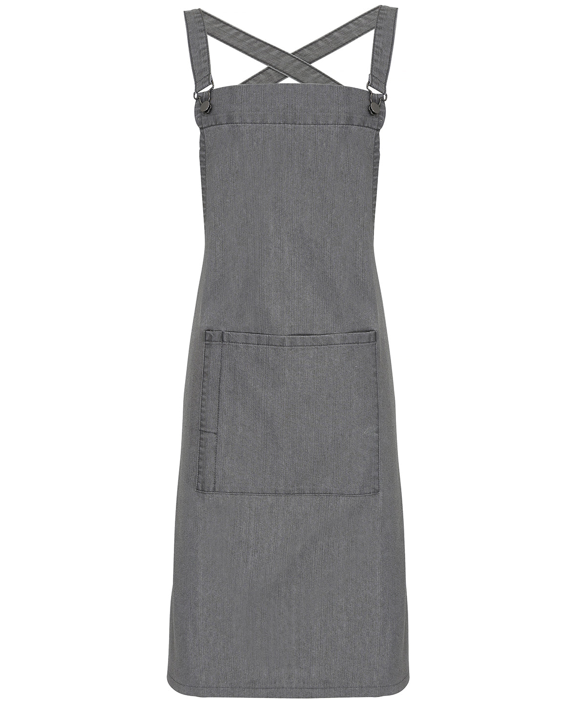 Cross back 'barista' bib apron - One size - Heavy-duty cafe workwear with pockets