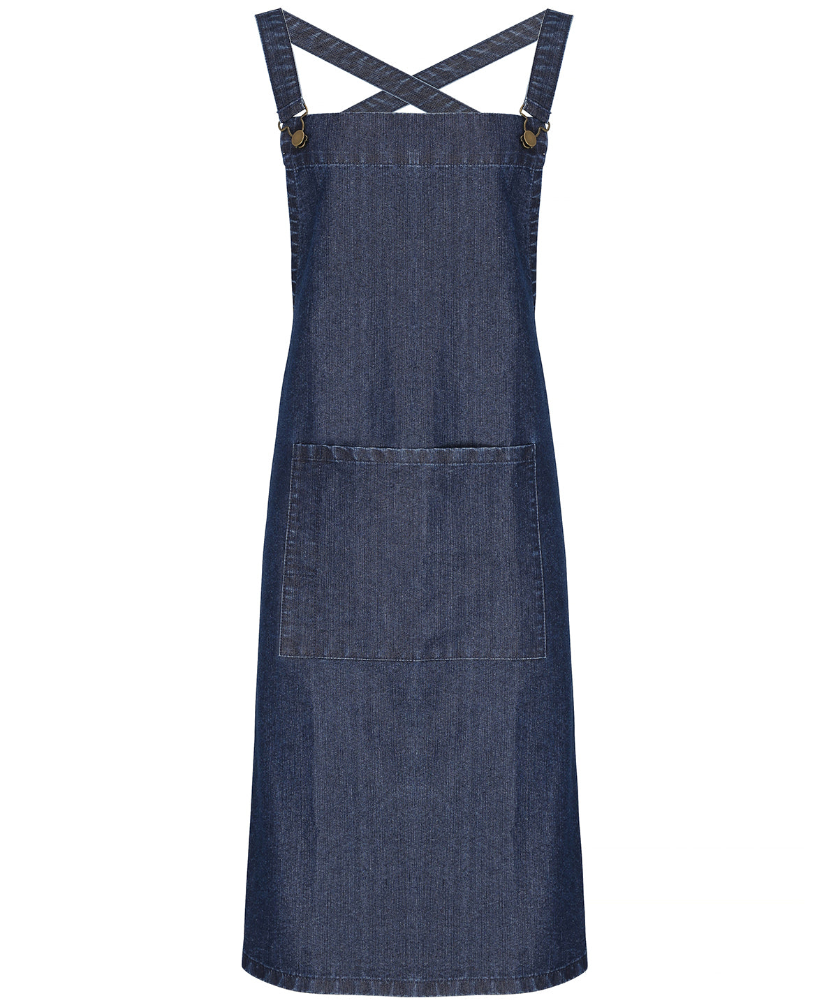 Cross back 'barista' bib apron - One size - Heavy-duty cafe workwear with pockets