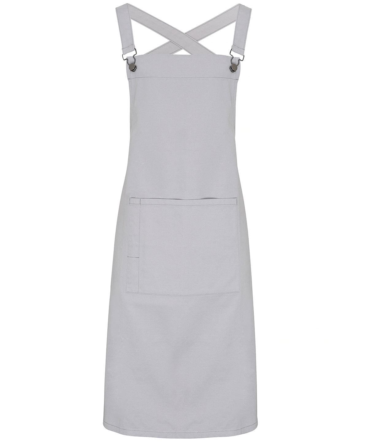 Cross back 'barista' bib apron - One size - Heavy-duty cafe workwear with pockets