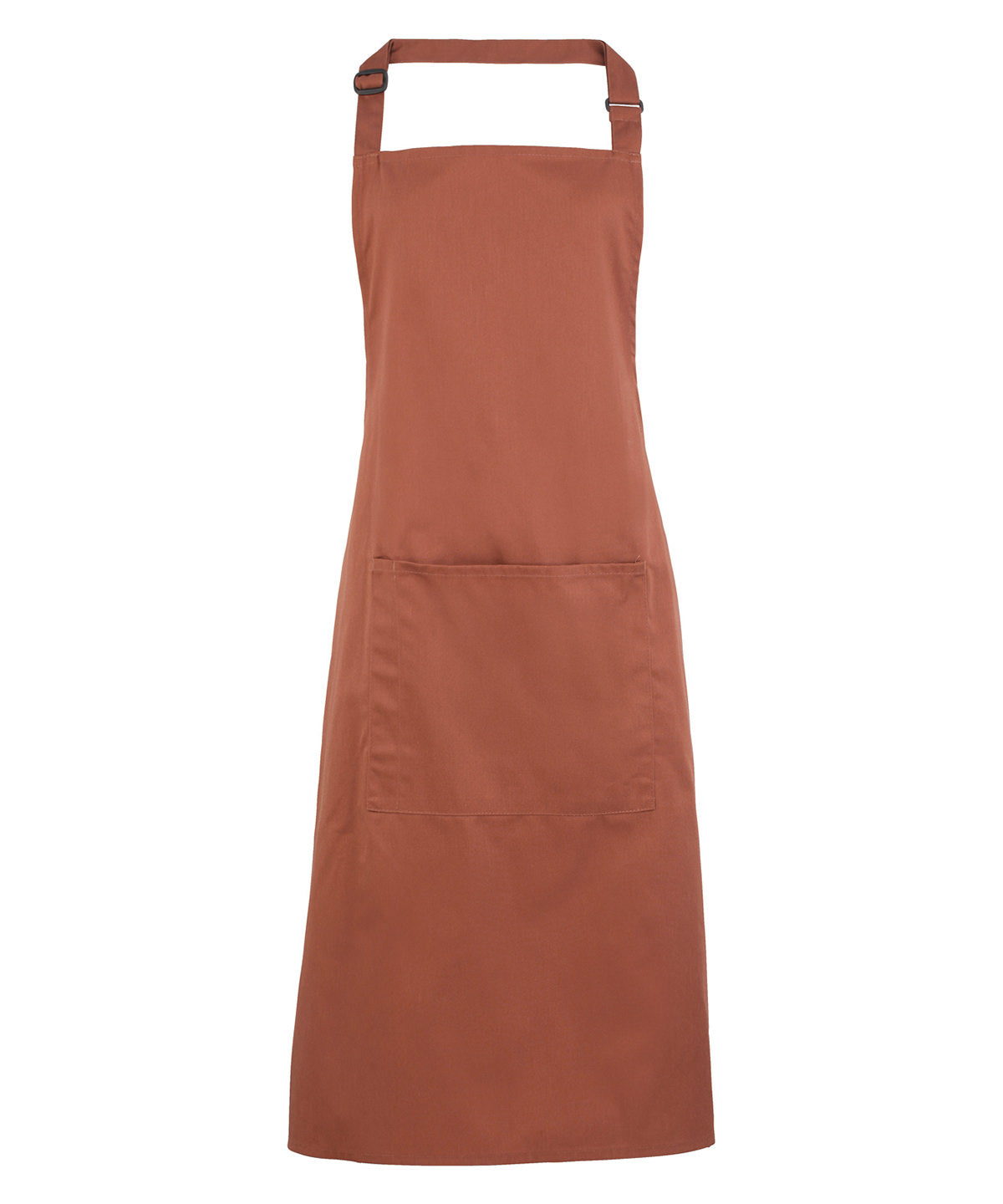 Colours bib apron with pocket - One size - Chestnut