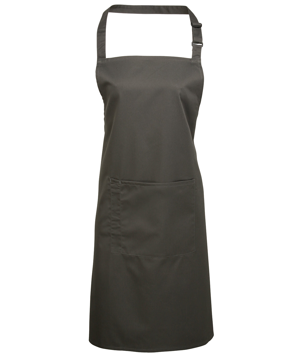 Colours bib apron with pocket - One size - Dark Grey
