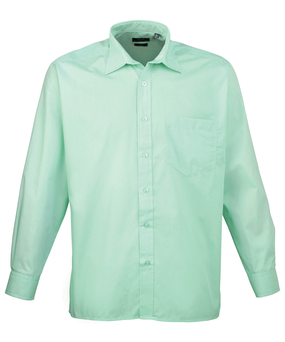 Long sleeve poplin shirt - 17 - Aqua