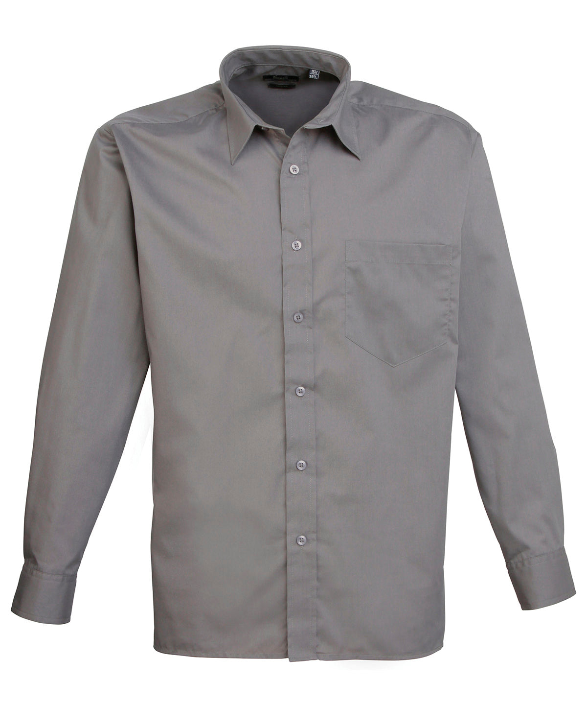 Long sleeve poplin shirt - 17 - Dark Grey*