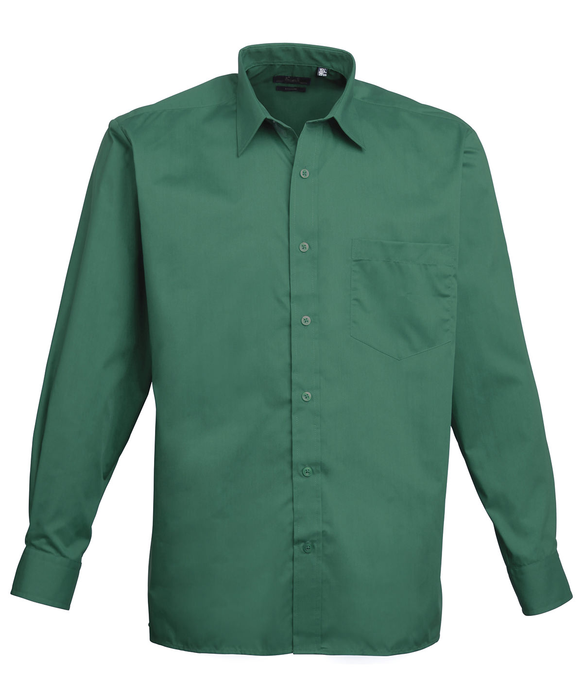 Long sleeve poplin shirt - 15.5 - Emerald